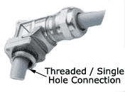 Liquid Tight Strain Relief Fittings - 90 Snap Elbow with Connection Thread